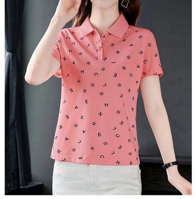 NEW 여름폴로반팔티 반팔카라티 폴로티셔츠여성 여성 골프티셔츠 중년여성 옷 브랜드 여성폴로티셔츠 슬림핏 컴포트 원단