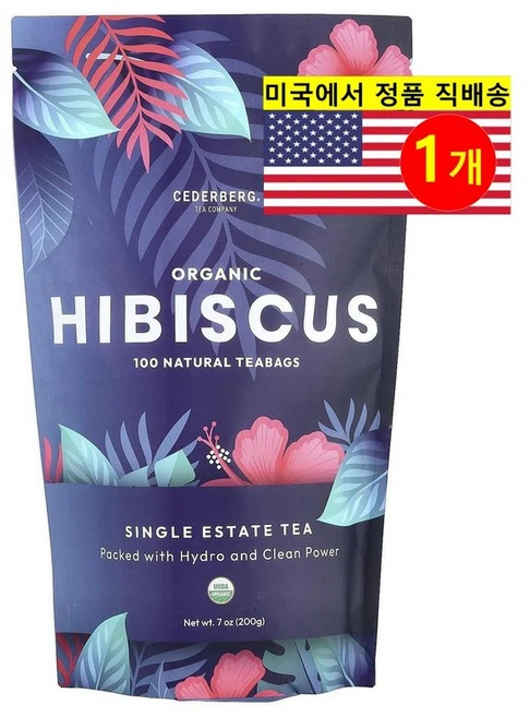 Cederberg Tea Co 오가닉 히비스커스 허브 티 무카페인 100개입 200g 1개 - 쿠팡