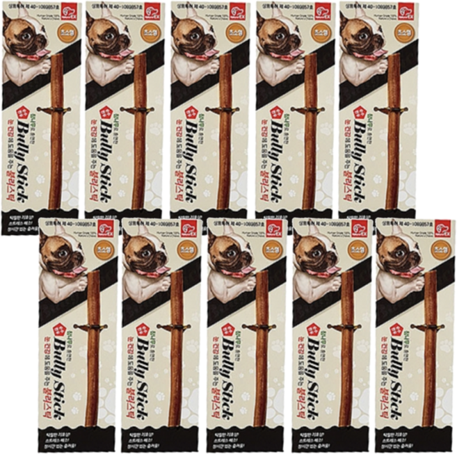 BullyStick 강아지 한우 간식 초소형 SS11, 3g, 10개