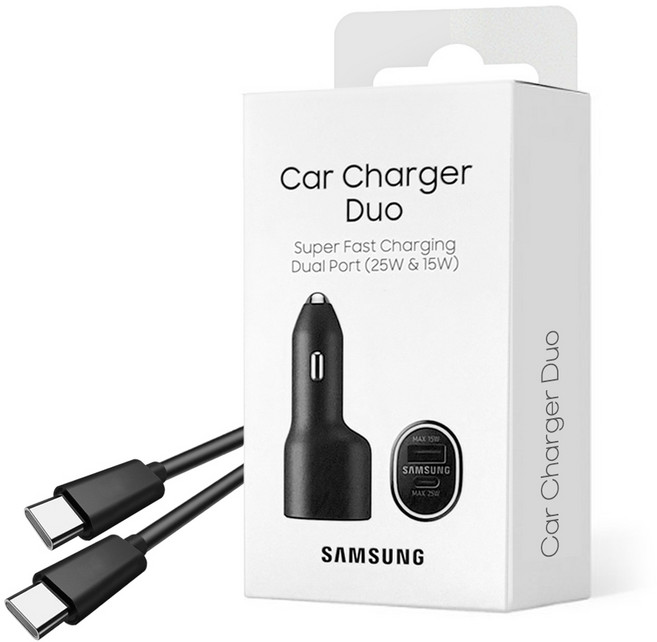 삼성 정품 차량용 충전기 고속 시거잭 USB C타입 듀얼 시가잭 40W PD 시가잭, EP-L4020 + 스링 CtoC 1.5m 케이블