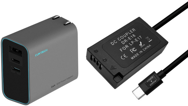 CUKTECH LP-E17 假電池 相機外接式電源 PD充電器套組, 1個