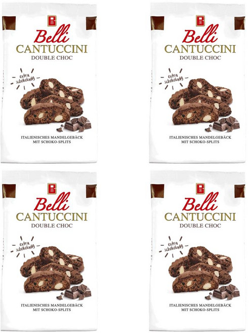 Belli Cantuccini 벨리칸투치니 더블 초코 비스킷, 250g, 4개