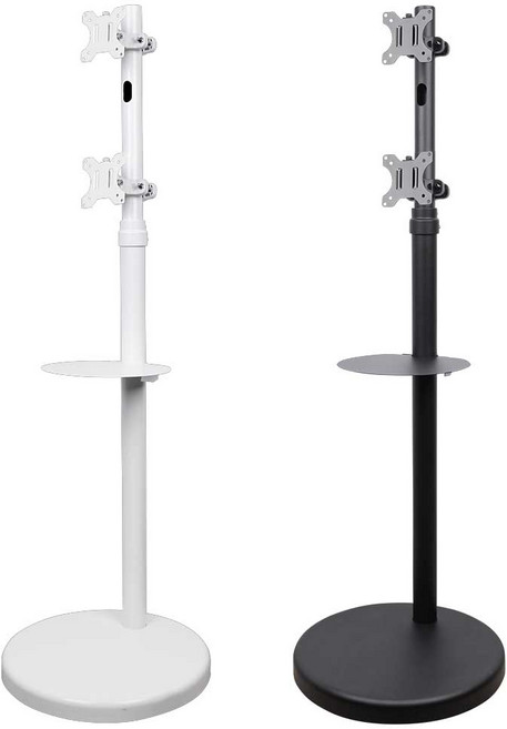 엔산마운트 NS3200V NS-3200V 이동식 듀얼 모니터 스탠드, 1개, 검정