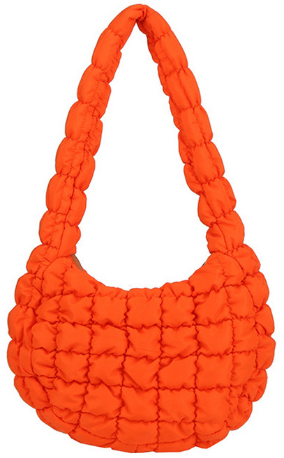 퀼팅 미니 패딩 토트백 지퍼 손가방