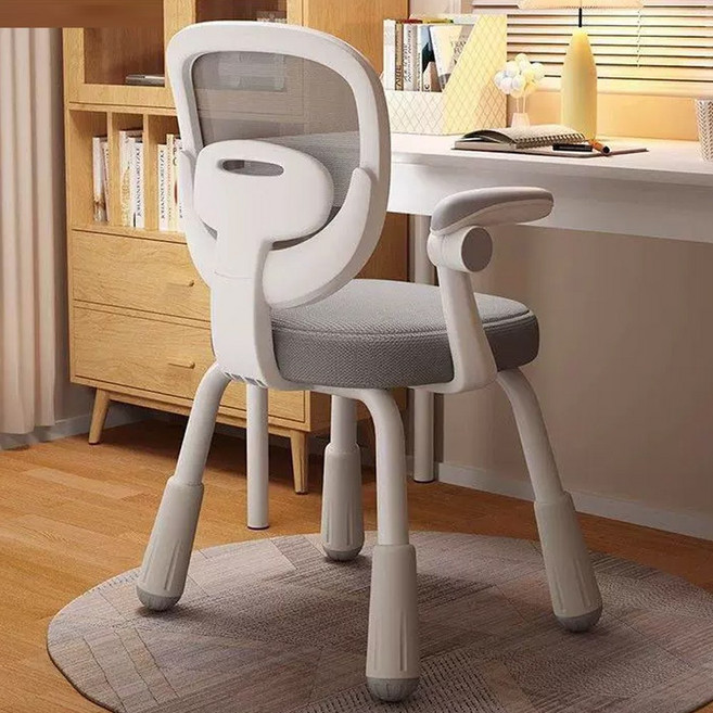 하루꿈 높이조절 의자 공부용 책상 바퀴없는 허리편한 학생 의자, 그레이