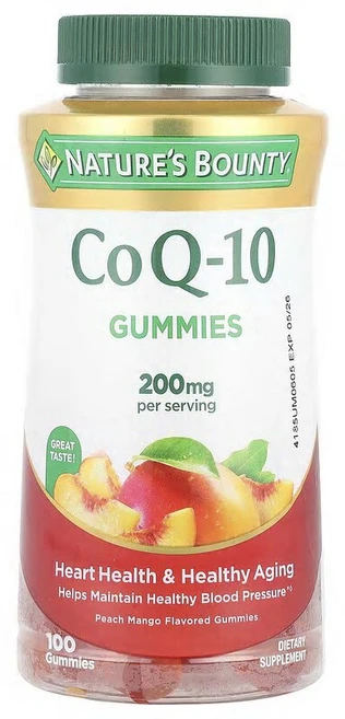 Nature's Bounty CoQ-10 구미젤리 복숭아 망고 맛 구미젤리 100개(구미젤리 1개당 100mg) Bounty (네이처스 바운티), 1개 - 쿠팡