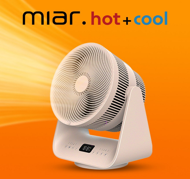 미아르 핫앤쿨 AI 온도제어 3in1 온풍기 써큘레이터 겸용 욕실 화장실