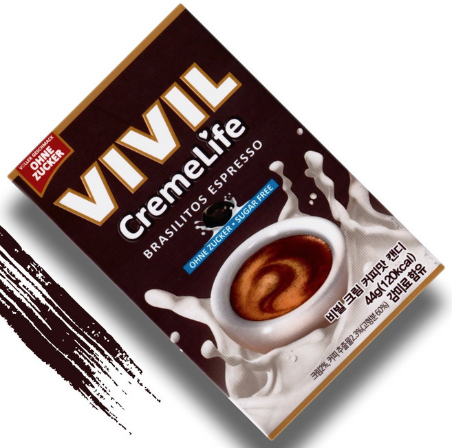 VIVIL 비빌캔디 크림 커피 독일 무설탕 캔디 에스프레소 풍부한 커피맛, 1개, 44g