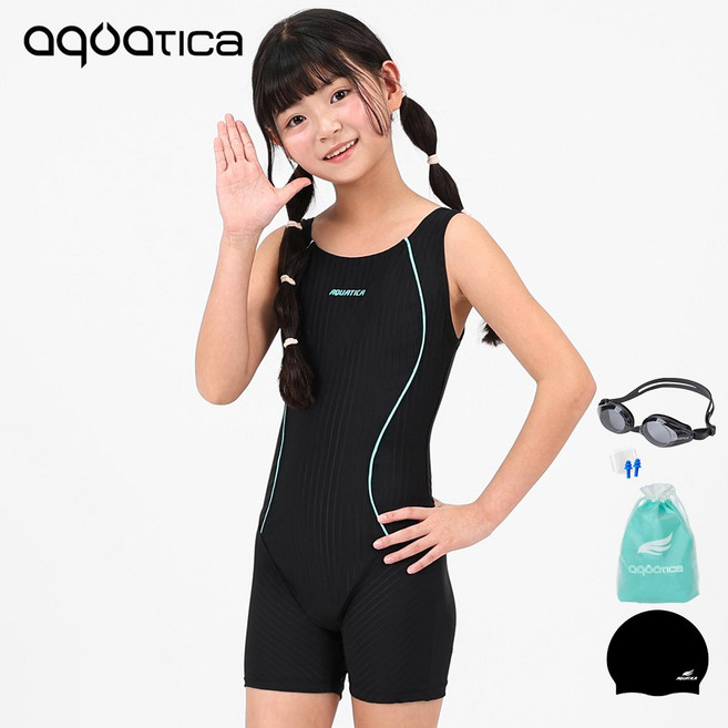 아쿠아티카 아동 실내수영복 AQA122 1부수영복 일반용수경세트