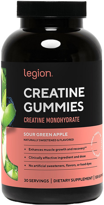 legion 一水肌酸軟糖 酸青蘋果, 1個, 120錠
