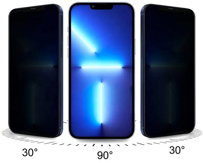 아이수트 아이폰 사생활보호+지문방지 퓨전 종이질감 나노 9H 액정보호필름, 1개