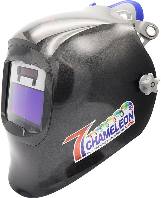 오토스 전자식 자동 차광 용접면 헬멧 마스크 용접맨 자동면 카멜레온7, 1개