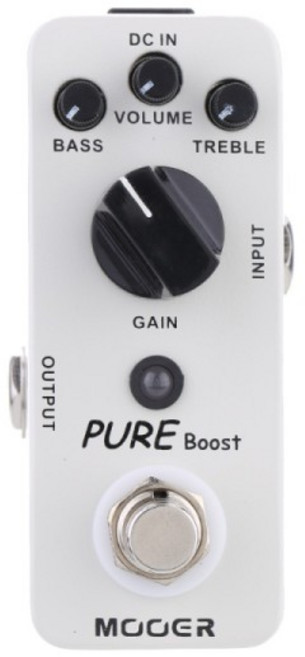 무어 퓨어 부스트 마이크로 미니 부스트 이펙트 페달 일렉트릭 기타 트루 바이패스, 1개
