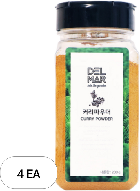 딜리셔스마켓 커리파우더 중형, 200g, 4개