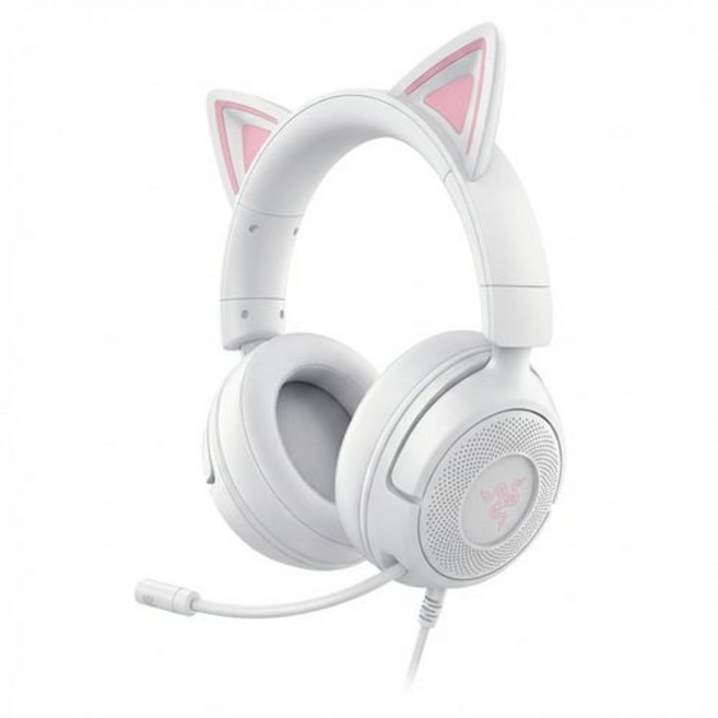 레이저 Kraken Kitty V3 X 유선 헤드셋, RZ04-05350300-R3M1, Soft white color