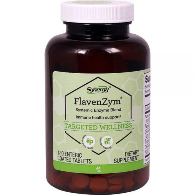 Vitacost Synergy FlavenZym® Systemic Enzyme Blend -- 180 Enteric Coated Tablets, 1개, 180정