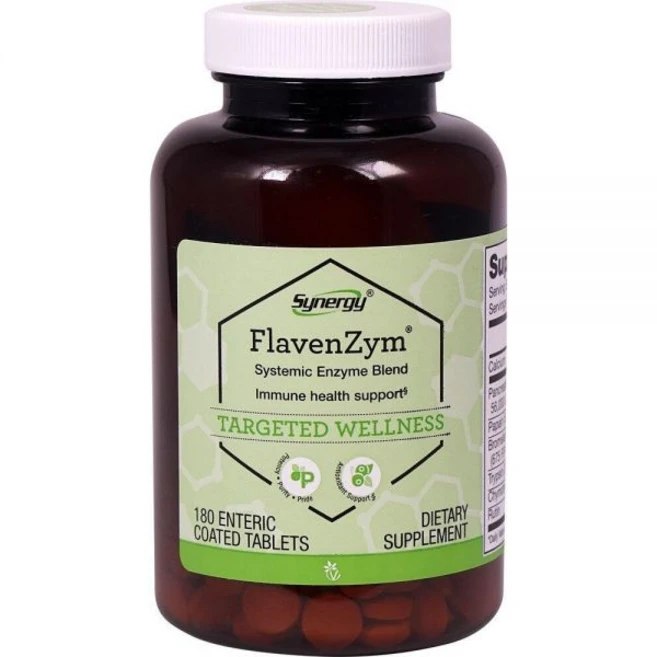 Vitacost Synergy FlavenZym® Systemic Enzyme Blend -- 180 Enteric Coated Tablets, 1개, 180정 - 쿠팡