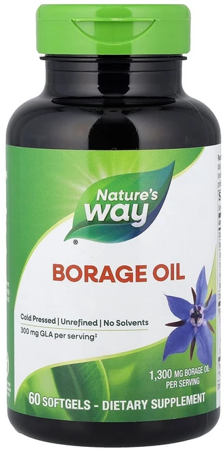네이처스 웨이 보리지 오일 1300mg 소프트젤 60정, 1개 - 쿠팡