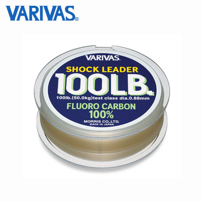 바리바스 쇼크리더 후로로카본 30m 80lb 루어낚시 줄, 1개