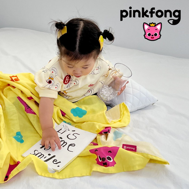 핑크퐁 아기상어 상어가족 아기이불 블랭킷 어린이 유아 애착 담요 블랭킷 4color, 블루