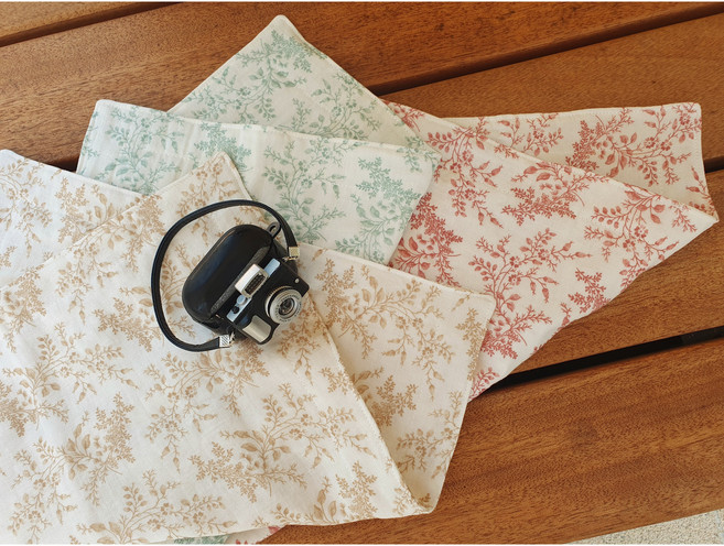 키친크로스 4중 소창 면행주 겨울나무 3종, 1개, 베이지