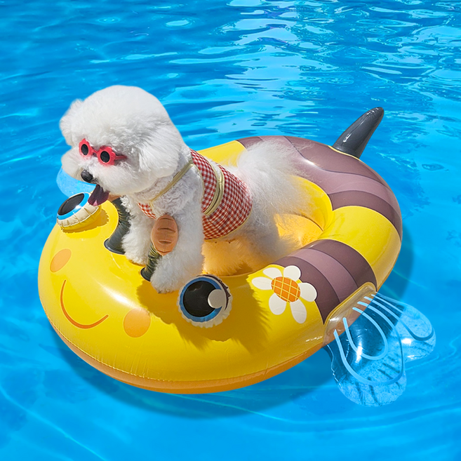 리치독스 강아지튜브 물놀이 꿀벌 튜브, 꿀벌튜브, 1개
