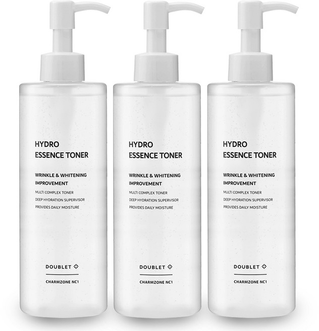 참존nc1 더블렛 수분에센스 스킨토너/ 에센스와 스킨이 하나로 / 2중기능성/달팽이토너 프로폴리스 프로바이오틱스 세라마이드 히알루론산/ewg그린, 3개, 300ml
