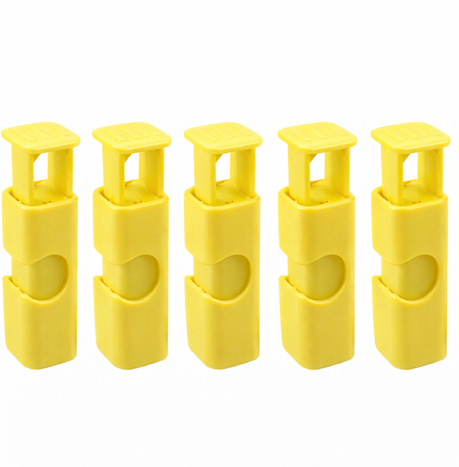 우후 1초 원터치 밀봉 클립, 5개, 레몬