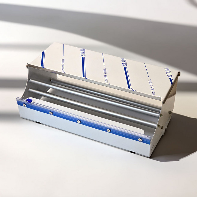 안전 슬라이드 랩포장기 랩기계 랩핑기 배달음식 포장기 컷팅기 커팅기, 1개, 실버