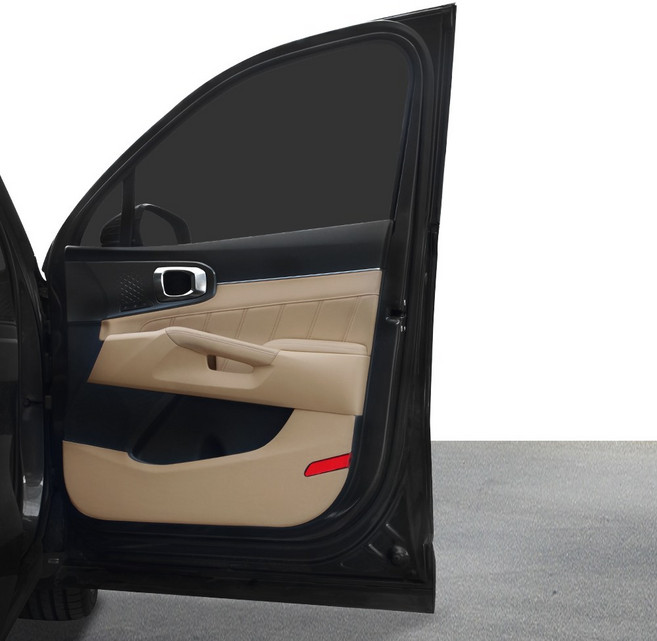 루젠 쏘렌토 MQ4 페이스리프트 도어커버 가죽, 운전석 1열 1P, 올리브브라운