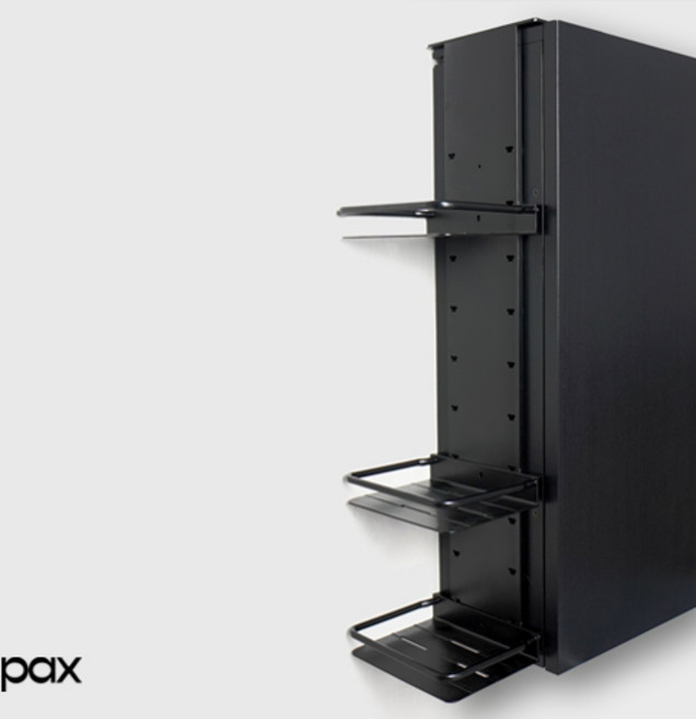 팍스리빙 국내생산 무타공 높이조절 틈새 욕실선반, 블랙79cm, 1개