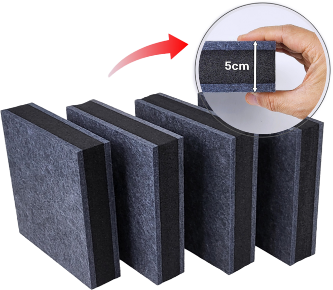 홈앤툴즈 소음 방지 방음 방진 매트, 4개