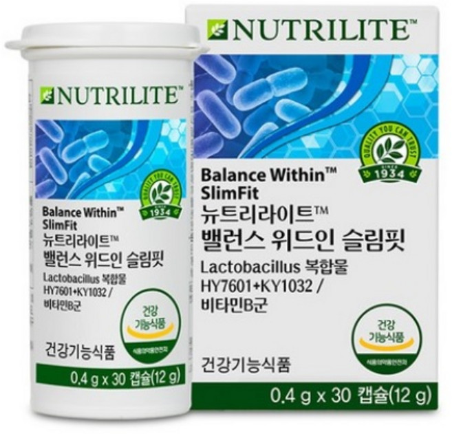 암웨이 Amway 뉴트리라이트 밸런스 위드인 슬림핏 30캡슐, 30정, 1개