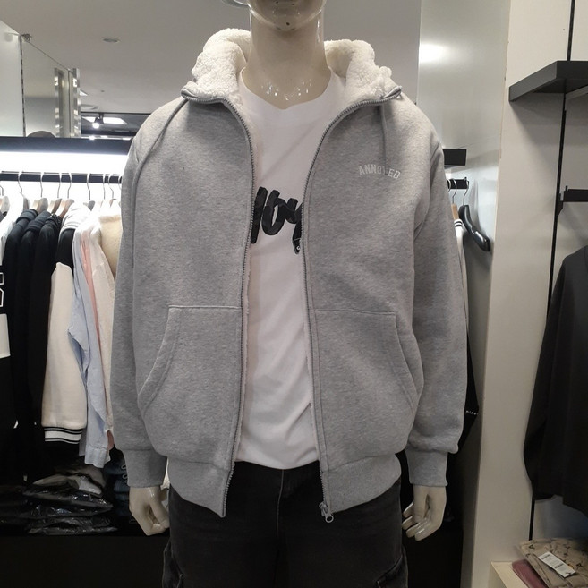 3층 리트머스 양털 안감 겨울 후드 공용 후드 집업 점퍼 TU959P97