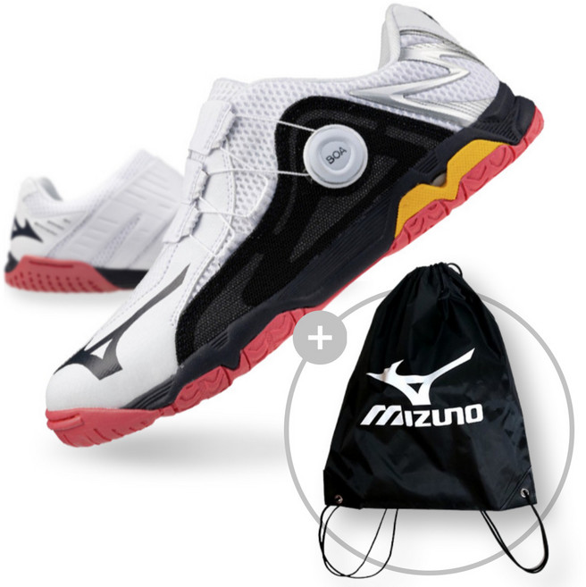 미즈노 웨이브 메달 보아 탁구화+신발주머니 세트 81GA201231 남녀공용