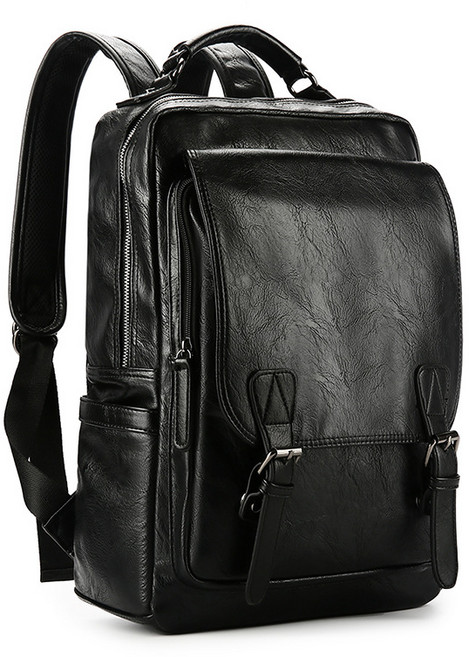 라보테 남자 가죽 직장인 캐쥬얼 백팩