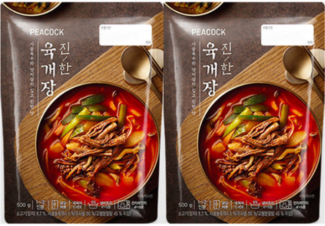 피코크 진한 육개장 500g, 2개