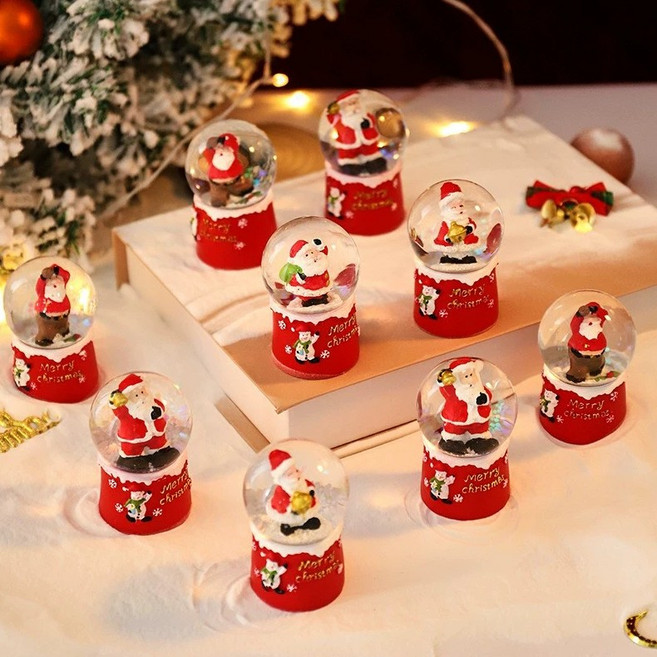 미니 크리스마스 스노우 워터볼 램프 LED 오르골, CH108 미니 워터볼 랜덤