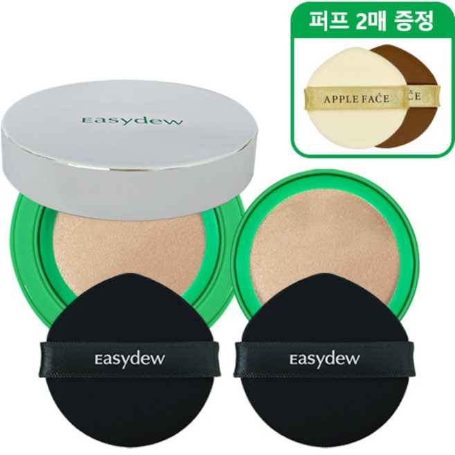 3위 - 대웅제약 이지듀 기미 쿠션 멜라비 토닝 메쉬 본품+리필+애플페이스 퍼프 2매, 1개, 21호
