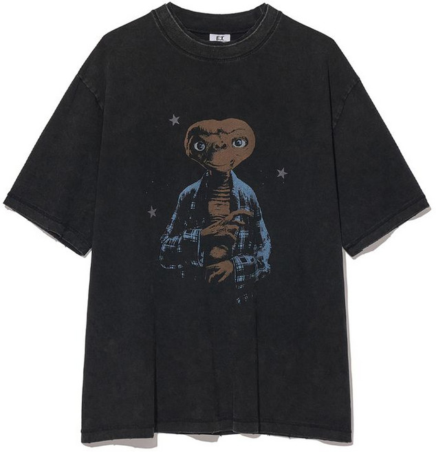 파르티멘토 PARTIMENTO REWORKS E.T. Portrait Tee VTG Black