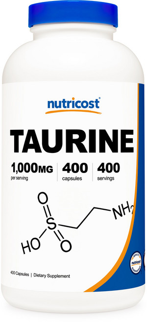 nutricost 牛磺酸膠囊 1000mg, 400顆, 1瓶