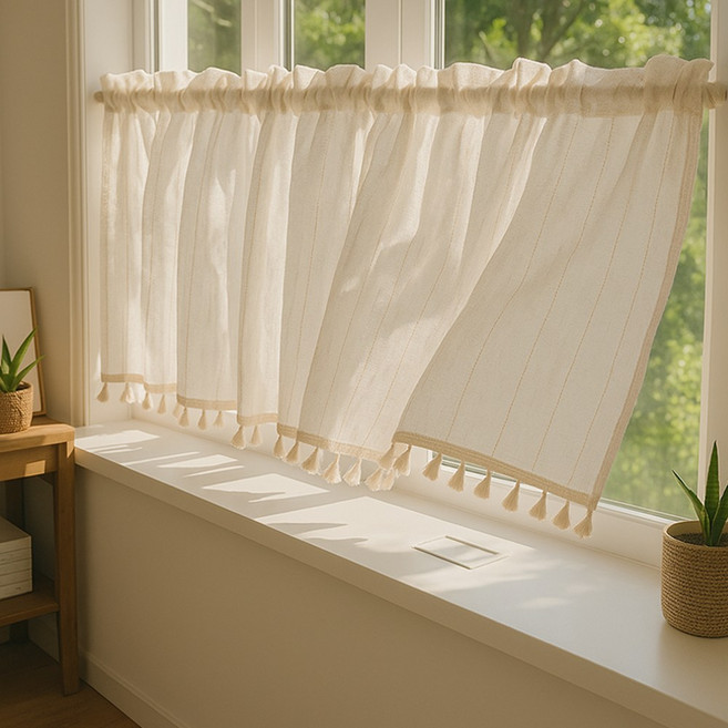 러빙랩 데아드 바란스커튼 테슬 가리개 커튼 주방 커텐