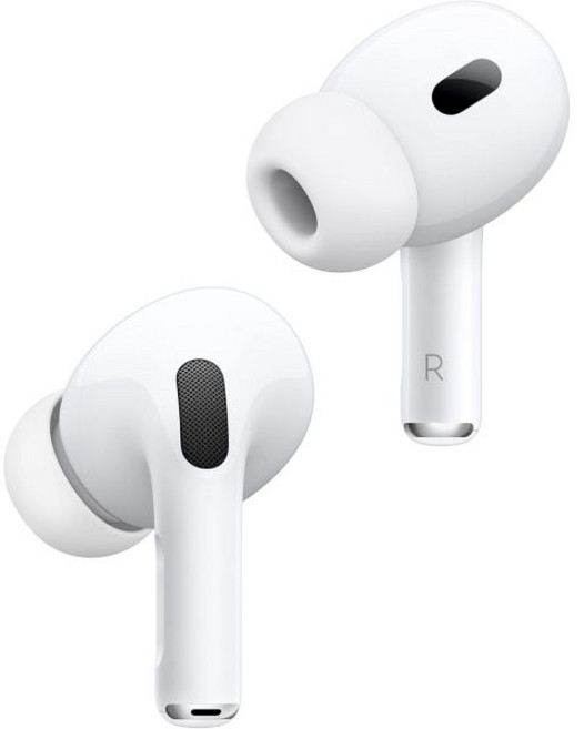 Apple AirPods Pro(2세대) 무선 이어버드 최대 2배 더 활성화된 노이즈 캔슬링 적응형 투명성 개인화된 공간 오디오 MagSafe 충전 케이스(라이트닝) iP