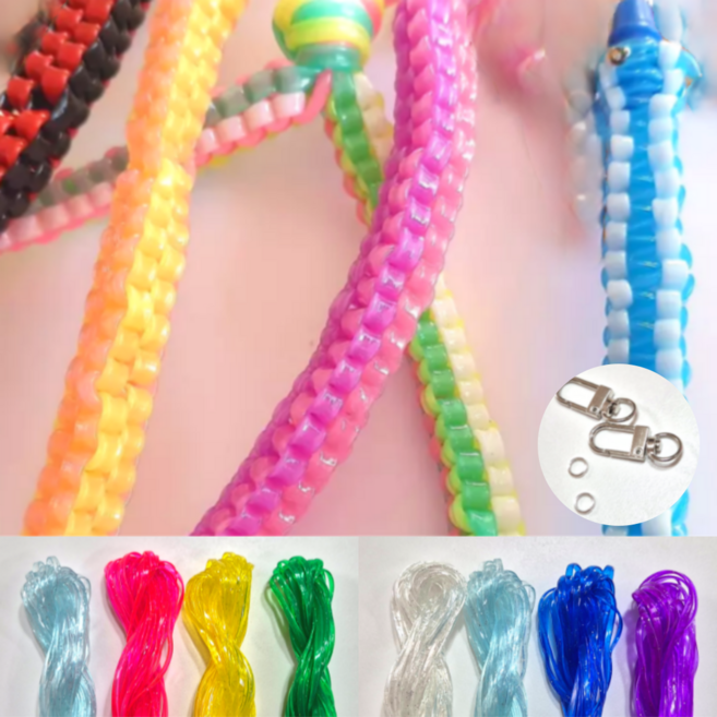 썬스타마켓 룰라끈 DIY 키링만들기 키트, 1개, 8컬러 혼합