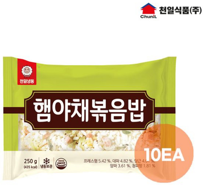 [천일식품] 햄야채볶음밥250g 10봉, 250g, 10개