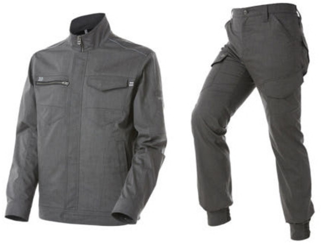 윌비 [PR111 PR411] M/GREY 스판 하복 상하의 세트 하계 여름 작업복 현장 노가다 회사 단체복