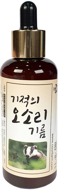 한국오소리농장 / 기적의 오소리기름 / 오일 100ml / 국내산 / 직접 사육 및 생산, 1개