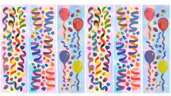 스티커마켓 오로라 스티커 파티 컨페티 2p + 스프링 컨페티 2p + 풍선 컨페티 2p 3종 세트, Mixed colors, 2개