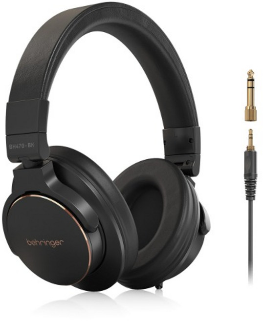 Behringer BH 470 BK 컴팩트 스튜디오 모니터링 헤드폰 블랙 색상