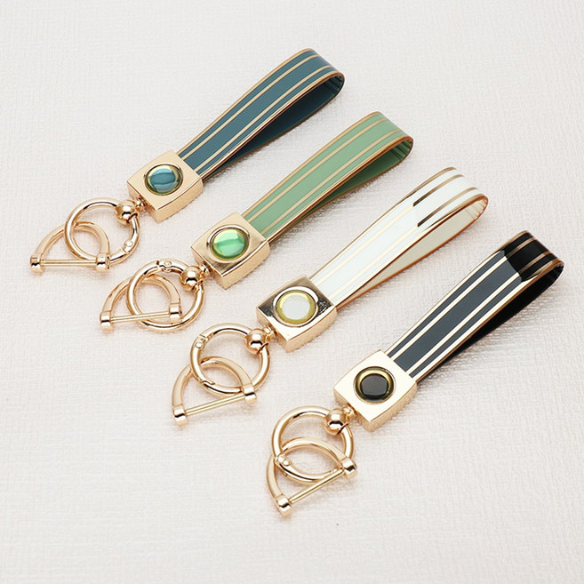 튜모 호환 모하비 오피러스 스포티지R 쏘울 k5 k7 모닝 레이 포르테 프라이드 아반떼 i30 YF소나타 제네시스 에쿠스 싼타페 스마트 차 키케이스 TPU 골드라인 키커버 키링, TPU 골드라인 키홀더, 아이보리